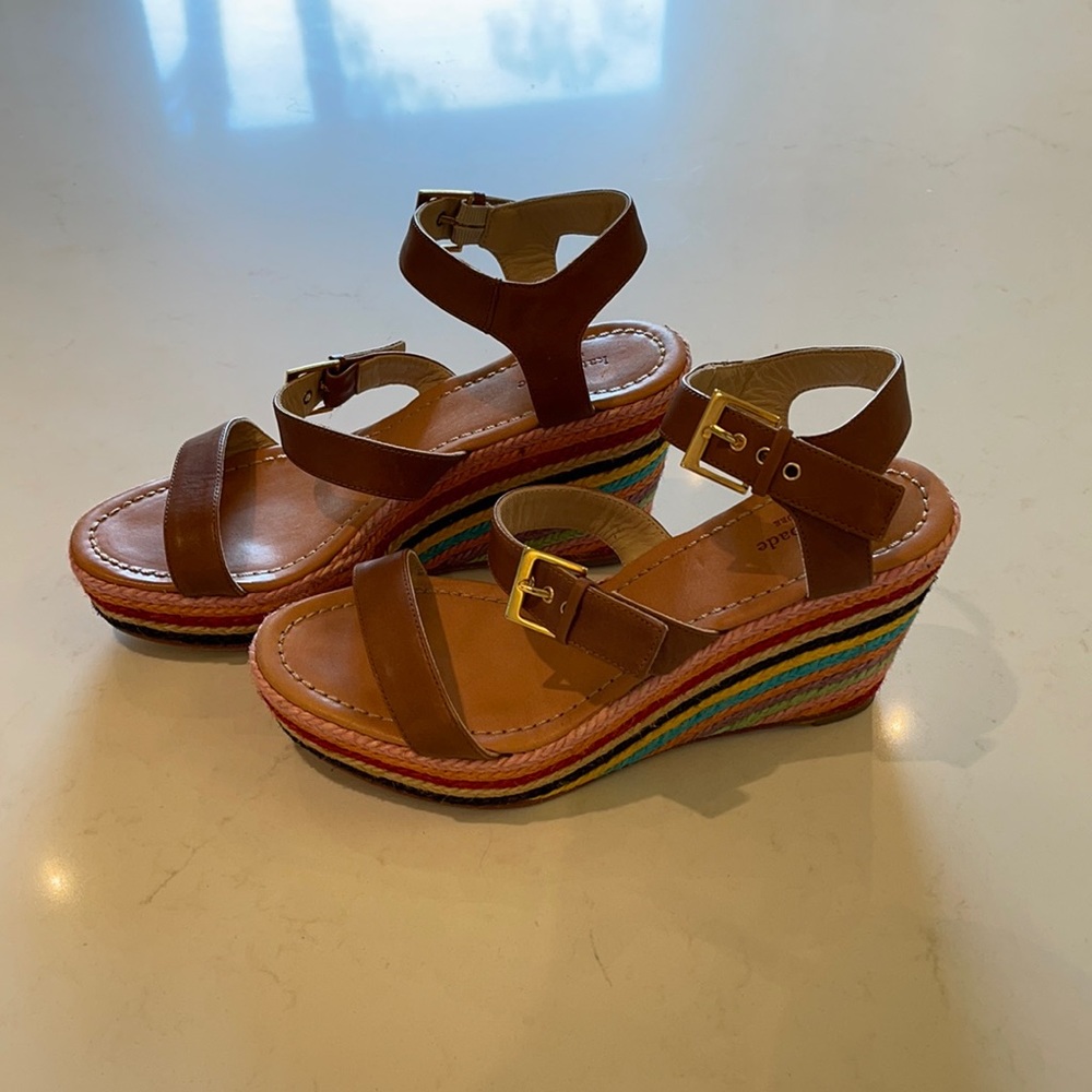 Kate Spade colorful wedge heel size 8.5